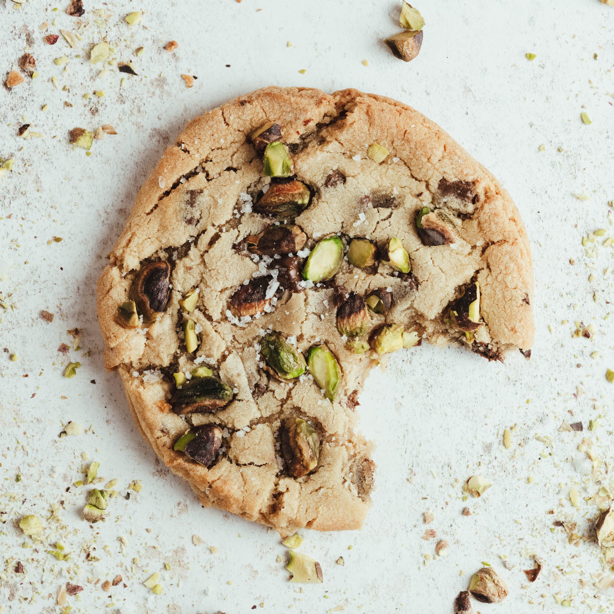 Pistachio, Dark Chocolate and Smoked Sea Salt Cookie